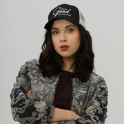 Only Good Decisions Large Print Trucker Cap - Only Good Decisions