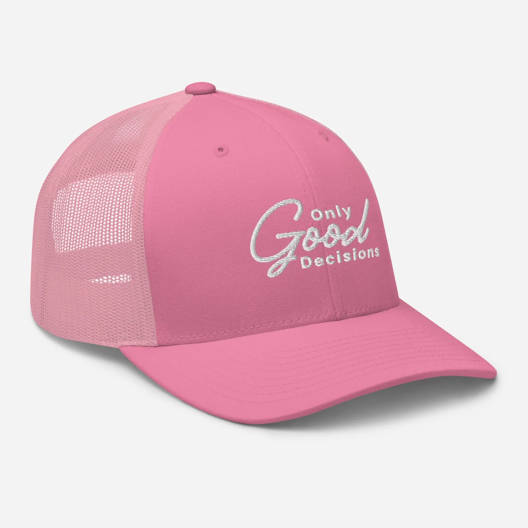 "Only Good Decisions" Medium Print Trucker Cap - Only Good Decisions