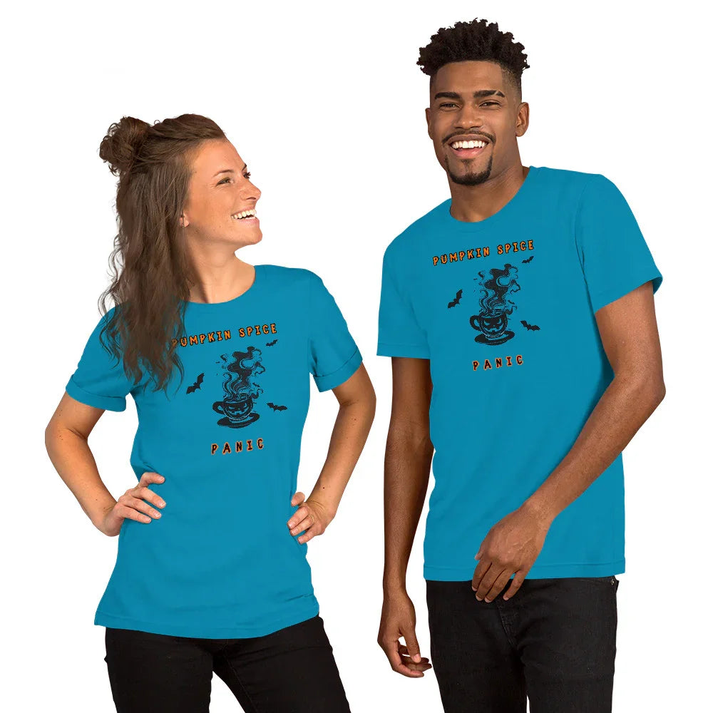 "Pumpkin Spice Panic" Unisex T-Shirt - Only Good Decisions