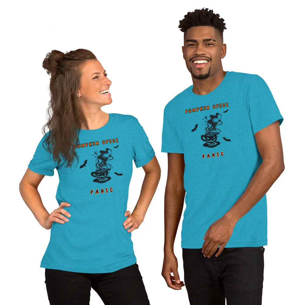 "Pumpkin Spice Panic" Unisex T-Shirt - Only Good Decisions