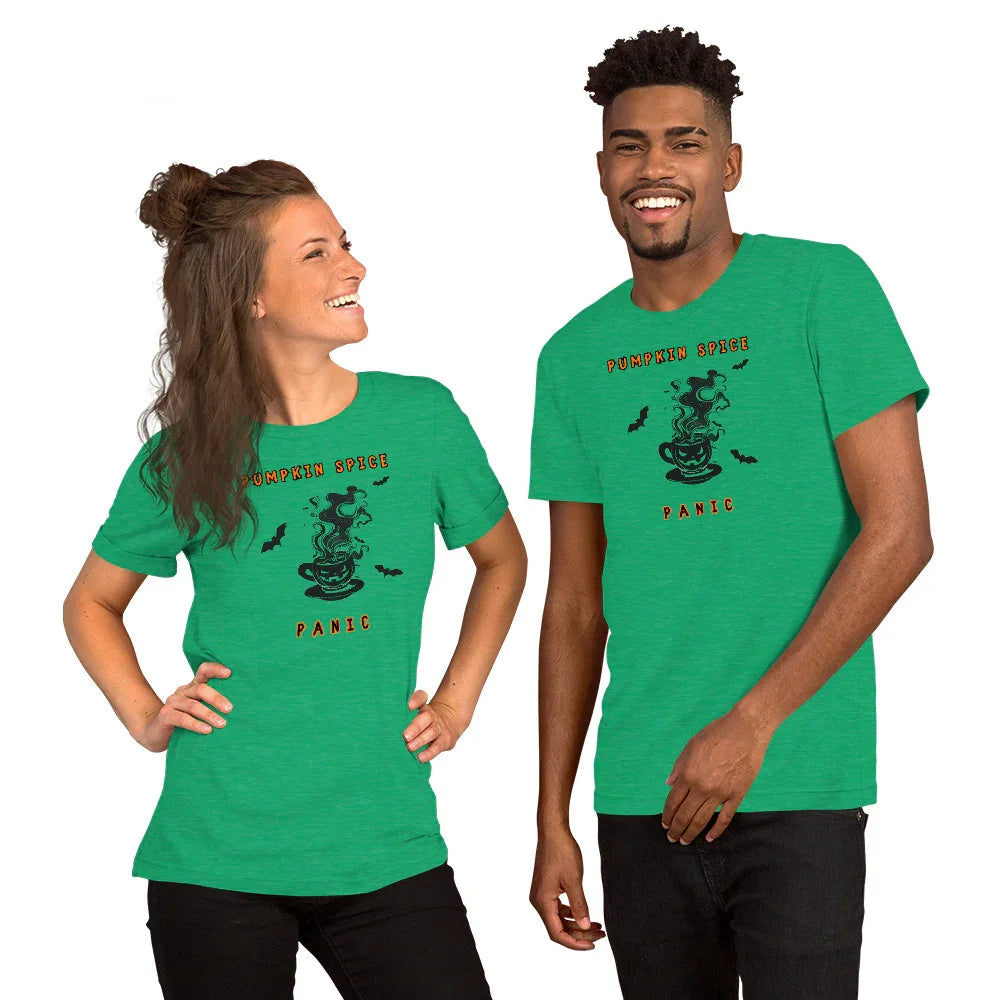 "Pumpkin Spice Panic" Unisex T-Shirt - Only Good Decisions