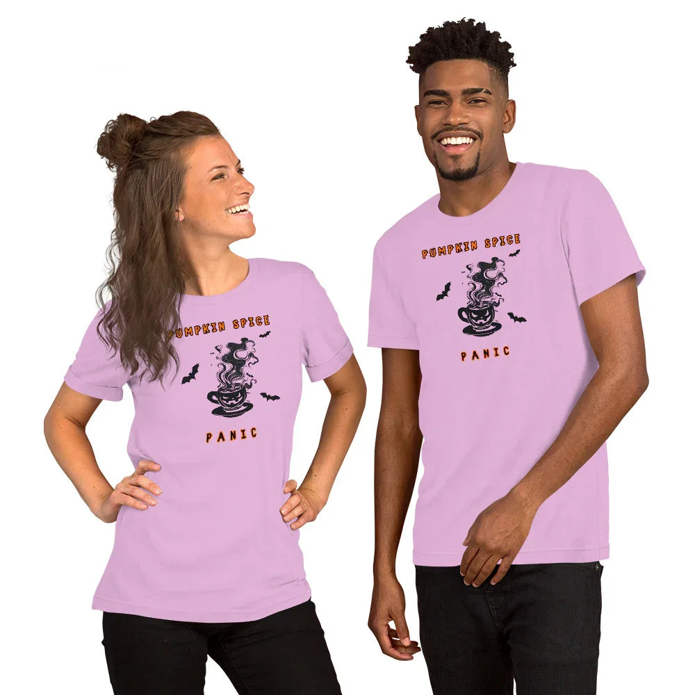 "Pumpkin Spice Panic" Unisex T-Shirt - Only Good Decisions